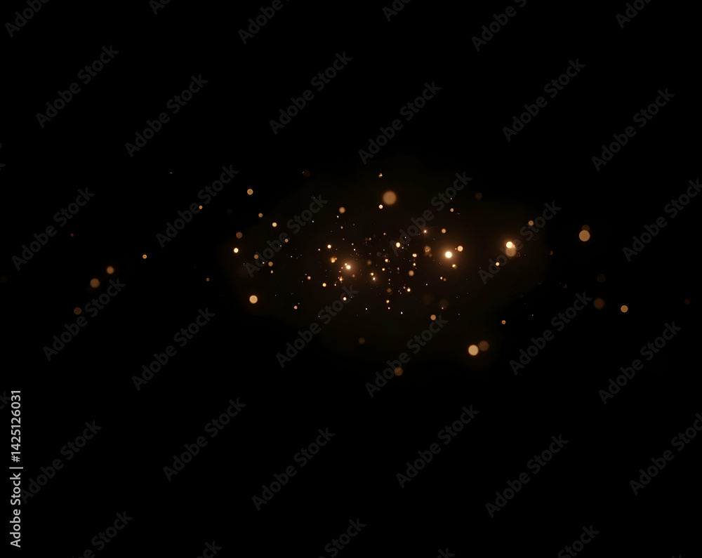 Aufkleber radiant particles illuminate an ethereal space creating a mesmerizing dance of light against a neutr