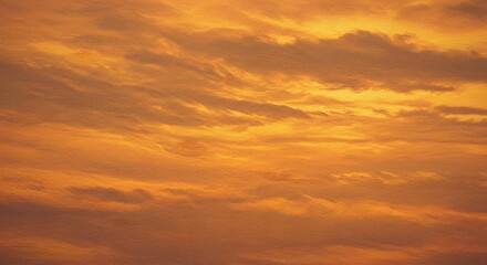 Orange Sky with Clouds