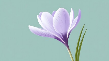 Obraz premium Lilac Crocus Spring Bloom.