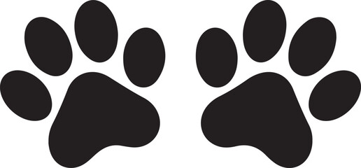 paw print sign symbol flat vector icon