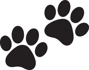 paw print sign symbol flat vector icon