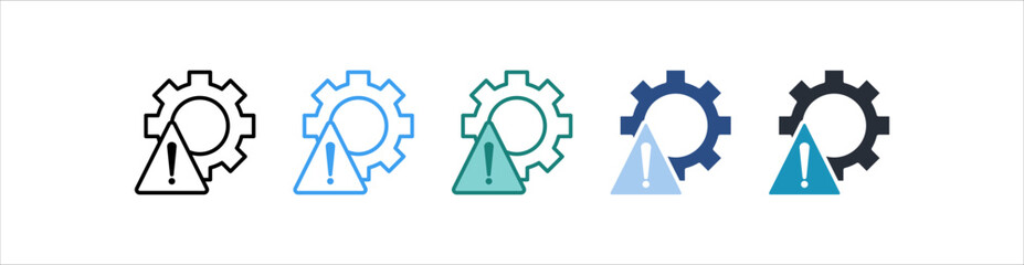 Risk Icon In Different Style Vector