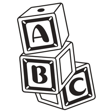 Fototapeta 3d cubes font letter