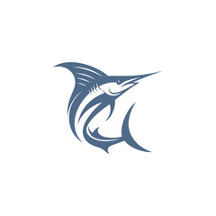Marlin Silhouette Logo Stylish Vector Illustration