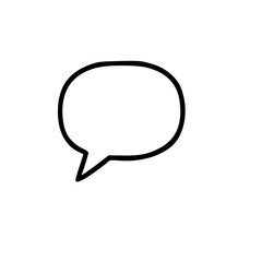Outline Handdrawn Speech Bubble Icon