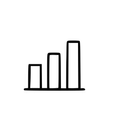 Fototapeta premium Outline Handdrawn Graph Icon