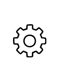 Fototapeta premium Outline Handdrawn Gear Icon