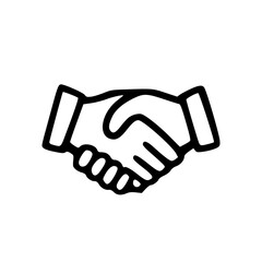 Fototapeta premium Outline Handdrawn Handshake Icon