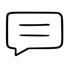 Outline Handdrawn Chat Bubble Icon