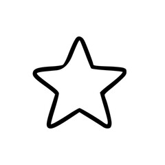 Obraz premium Outline Handdrawn Star Icon