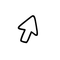 Outline Handdrawn Arrow Cursor Icon