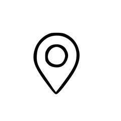 Outline Handdrawn Location Pointer Icon