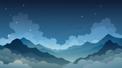 A stifling suffocating fog dissipates revealing a clear starry night sky filled with ling constellations and a sense of ease..