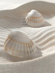 seashells on the sand, HD Wallpaper Banner Minimalistic, minimal , beach, aesthetic