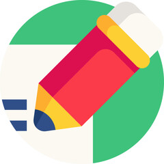 Blog flat editable icon. Editable stroke. Vector illustration.