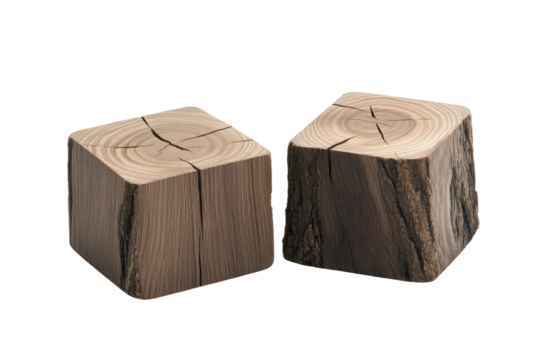 Wooden Cube Pair