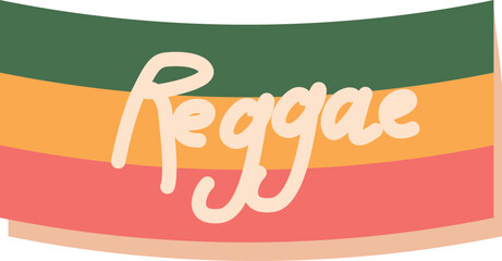 Colorful reggae flag vector illustration