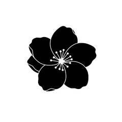 Cherry Blossom Silhouette: A delicate silhouette of a cherry blossom, capturing the essence of springtime elegance and beauty.