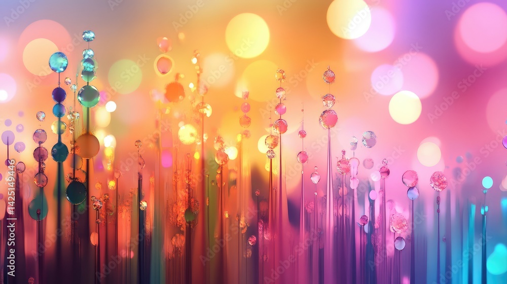 Poster blurred shimmering lights with high contrast, ideal for a stylish background pattern