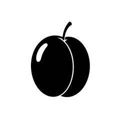 Plum silhouette: A striking monochromatic image presents a sleek plum, its smooth contours and contrasting textures capturing attention with simplicity.