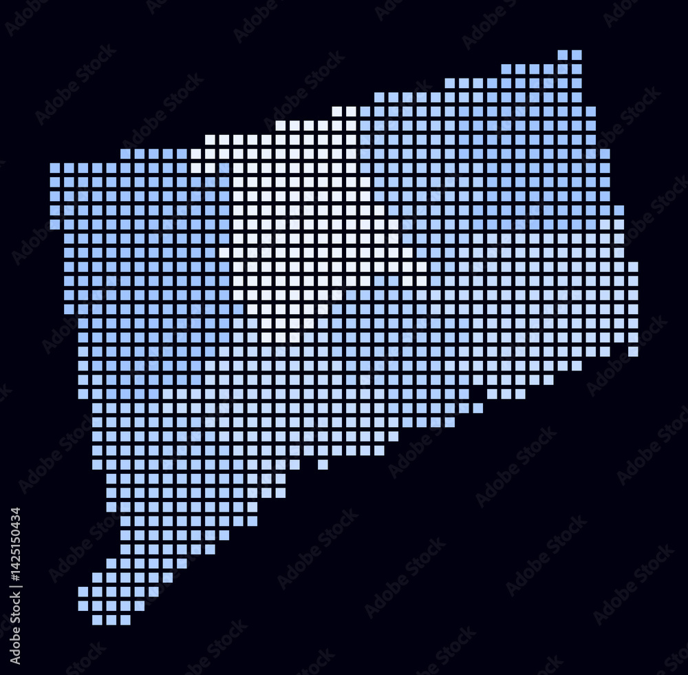 Poster connecticut dotted map. digital style map of the state on dark background. connecticut shape with sq
