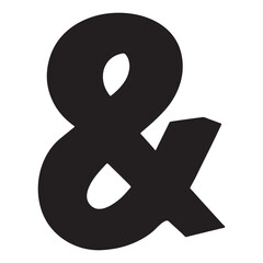 Ampersand Symbol Silhouette  Minimal & Stylish Typography Design.eps