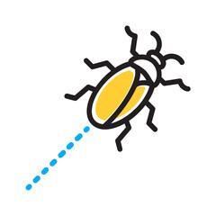 Vector black line icon for Roaches