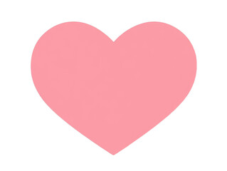 Pink Heart Icon Isolated On Transparent Background Romantic Symbol Design