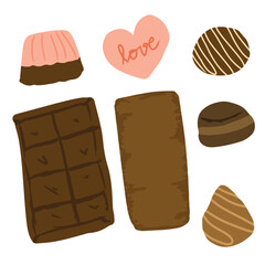 set of chocolate clipart
