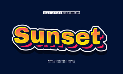 Sunset graffiti style editable text effect, perfect for vibrant, urban designs with a bold touch.