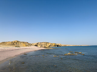 Coastal views in Al Khaluf cave, Oman
