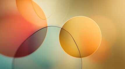 Abstract Representation of Unity Concept with Circular Composition of Organic Shapes, Warm Color Palette, Soft Ambient Glow, Artistic Interpretation with Blurred Background for Creative Design