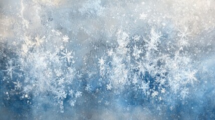 Obraz premium Winter wonderland snowflakes dance in a frosty landscape nature's artistry aesthetic serenity