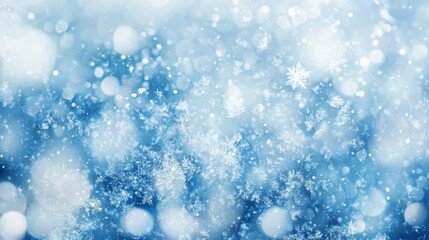 Obraz premium Winter wonderland event snowfall outdoors background blue environment close-up nature beauty and serenity