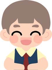 Flat Design Child Faces for Educational Materials