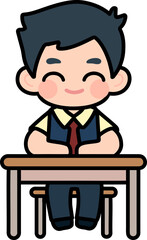 Flat Design Child Faces for Educational Materials