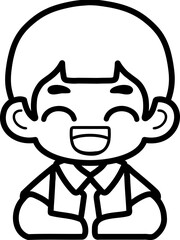 Flat Design Child Faces for Educational Materials