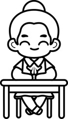 Obraz premium Flat Design Child Faces for Educational Materials