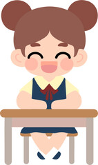 Flat Design Child Faces for Educational Materials