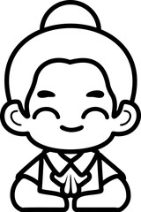 Flat Design Child Faces for Educational Materials