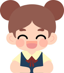 Flat Design Child Faces for Educational Materials