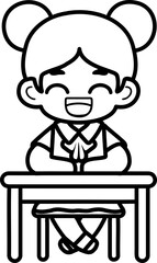 Flat Design Child Faces for Educational Materials