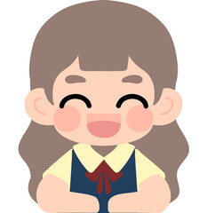 Flat Design Child Faces for Educational Materials