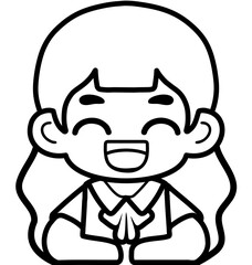 Flat Design Child Faces for Educational Materials