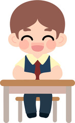Flat Design Child Faces for Educational Materials