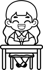 Flat Design Child Faces for Educational Materials