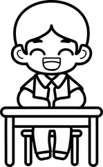 Flat Design Child Faces for Educational Materials