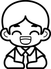 Flat Design Child Faces for Educational Materials