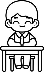 Flat Design Child Faces for Educational Materials