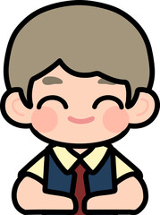 Flat Design Child Faces for Educational Materials